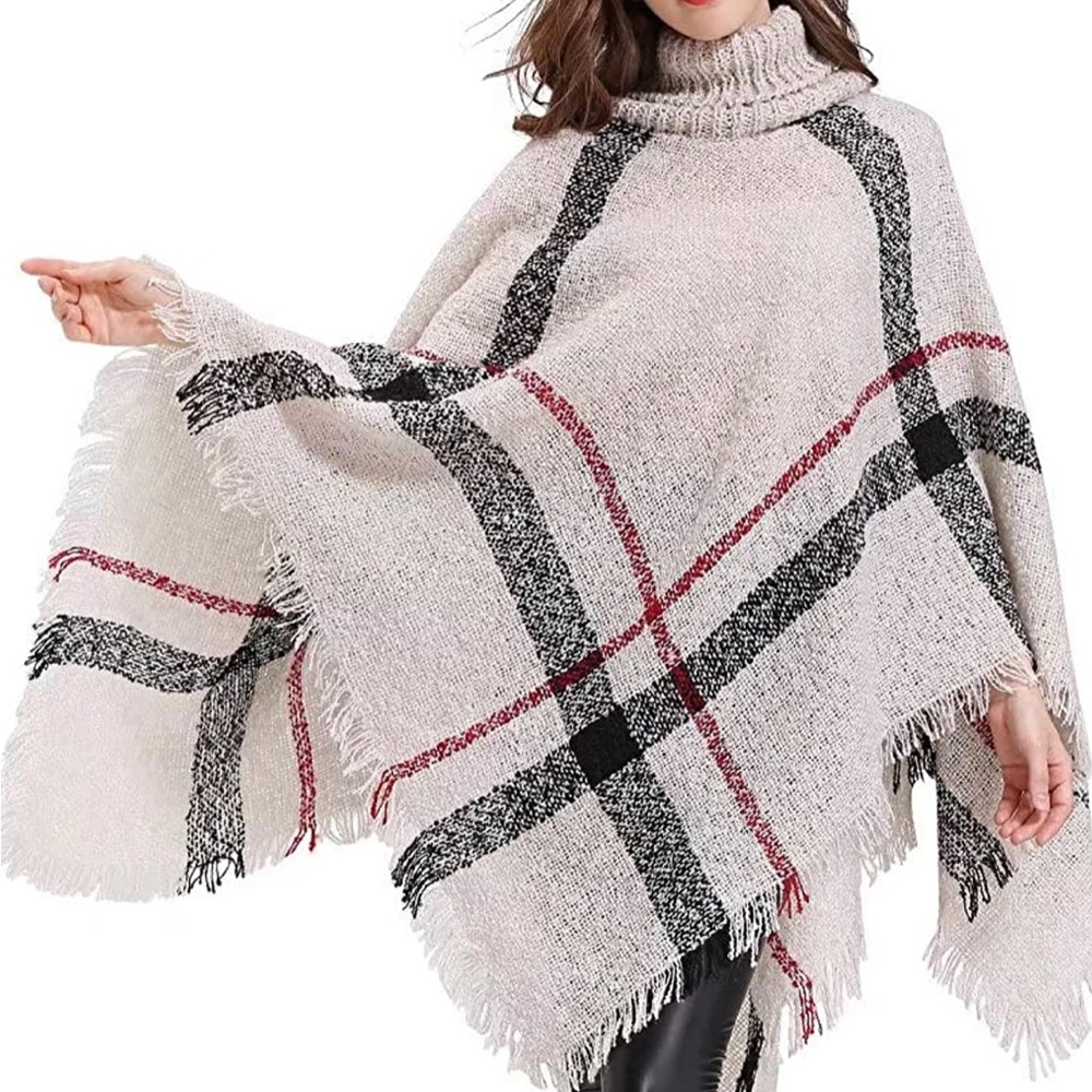 Plaid Poncho